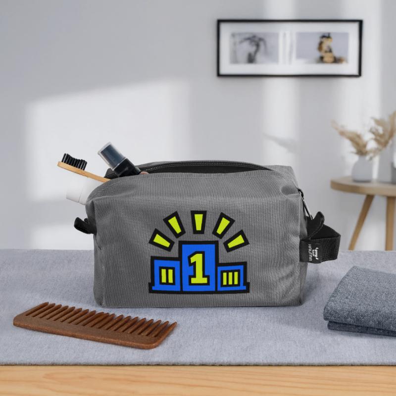 Sieger Podest Platz 1 Champion Recycelte Kulturtasche