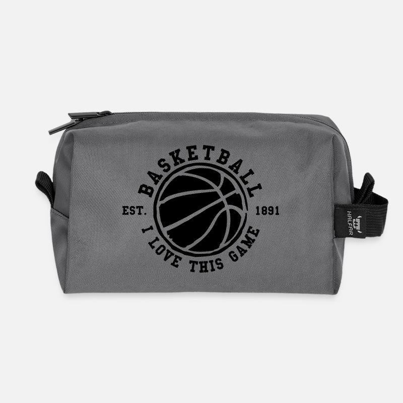 Basketball - Recycled Toiletry Zip Bag - anthracite
