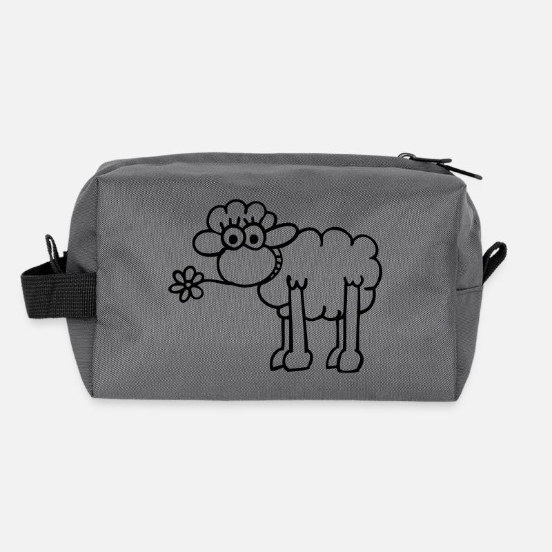 sheep_blume005 Trousse de toilette en tissu recyclé
