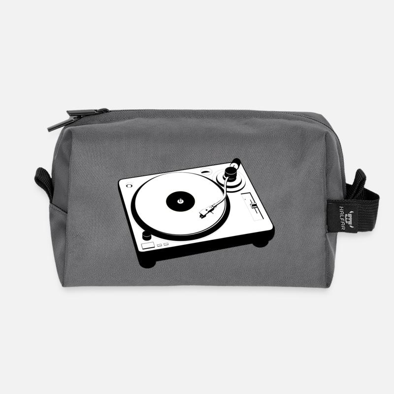 Vinyl Plattenspieler / Turntable - Recycelte Kulturtasche - Anthrazit