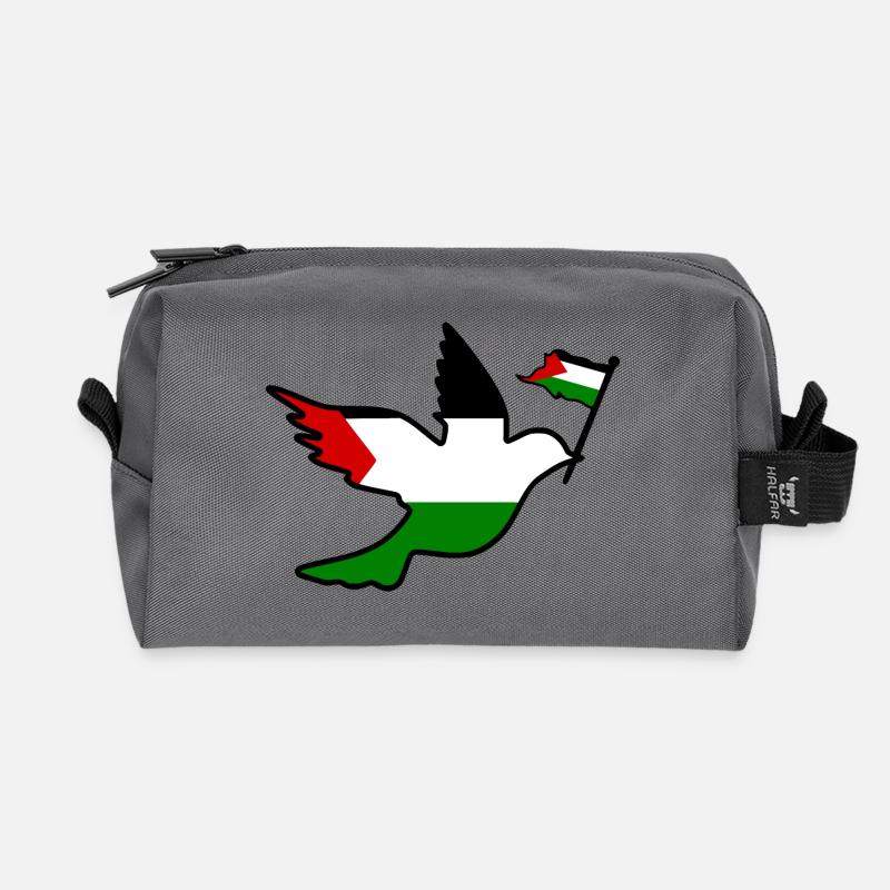 Free palestine - Recycelte Kulturtasche - Anthrazit