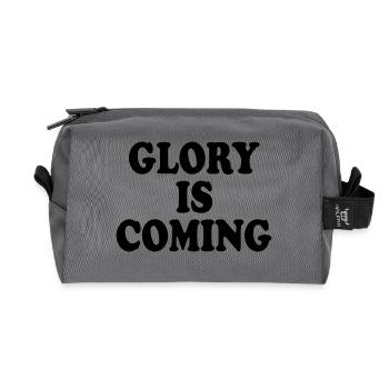Glory is coming - Recycled Toiletry Zip Bag - anthracite - Front