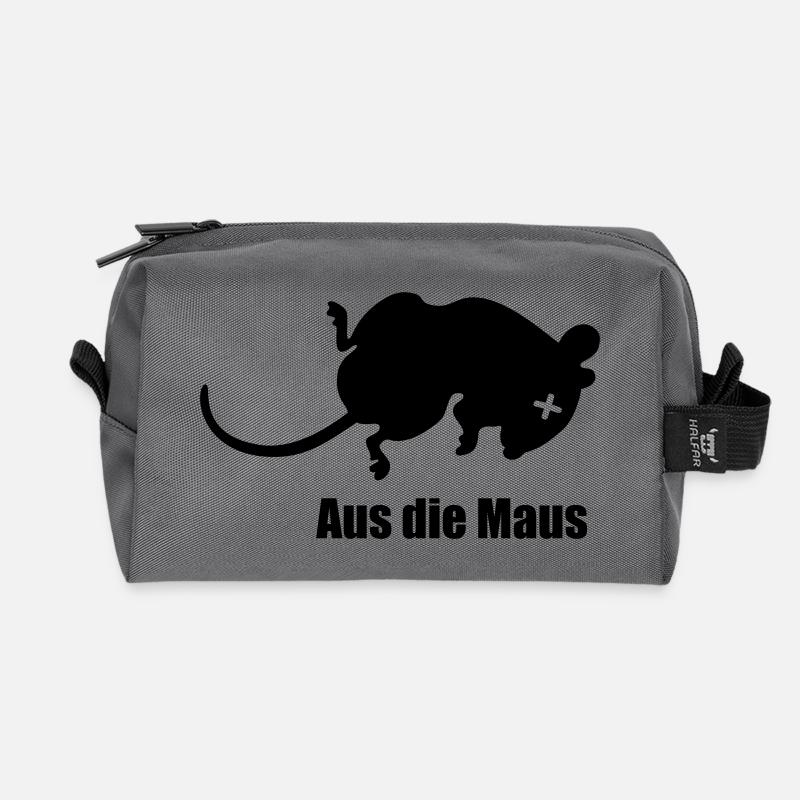 Aus die Maus - Recycelte Kulturtasche - Anthrazit