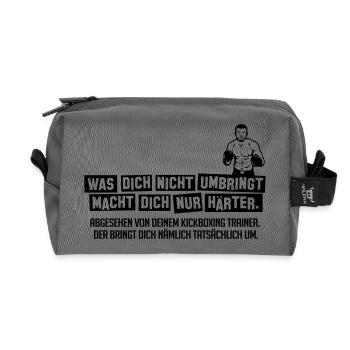kickbox trainer - Recycelte Kulturtasche - Anthrazit - Vorne