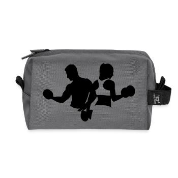 bodybuilding - Trousse de toilette en tissu recyclé - anthracite - Devant