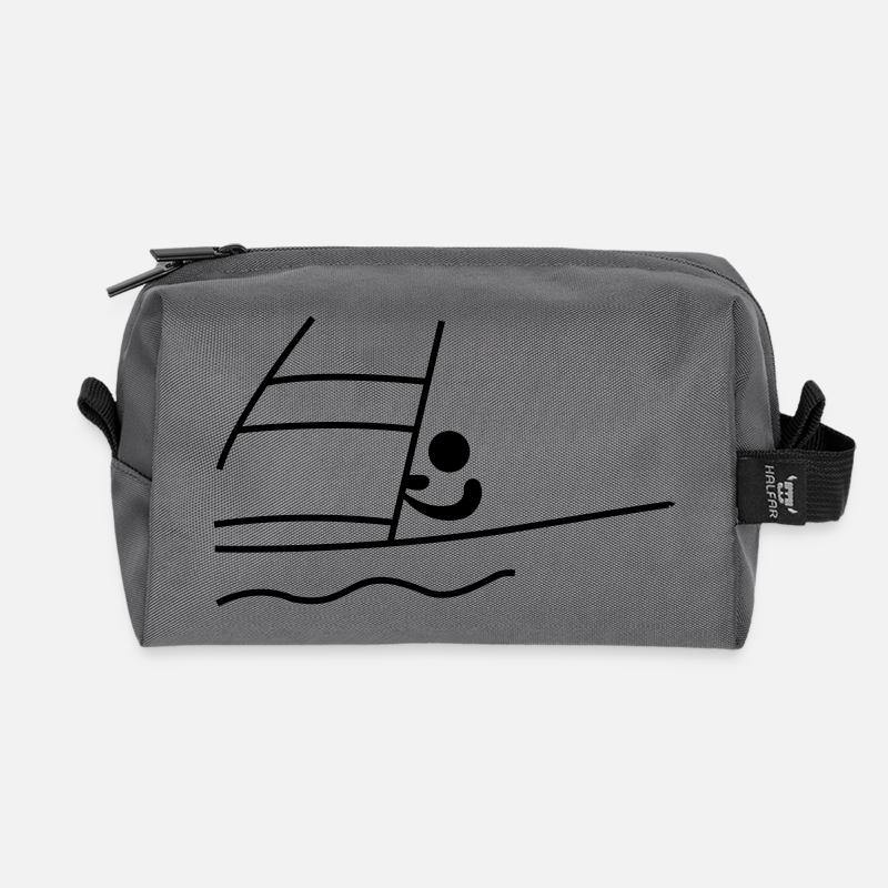 sailing - Recycelte Kulturtasche - Anthrazit