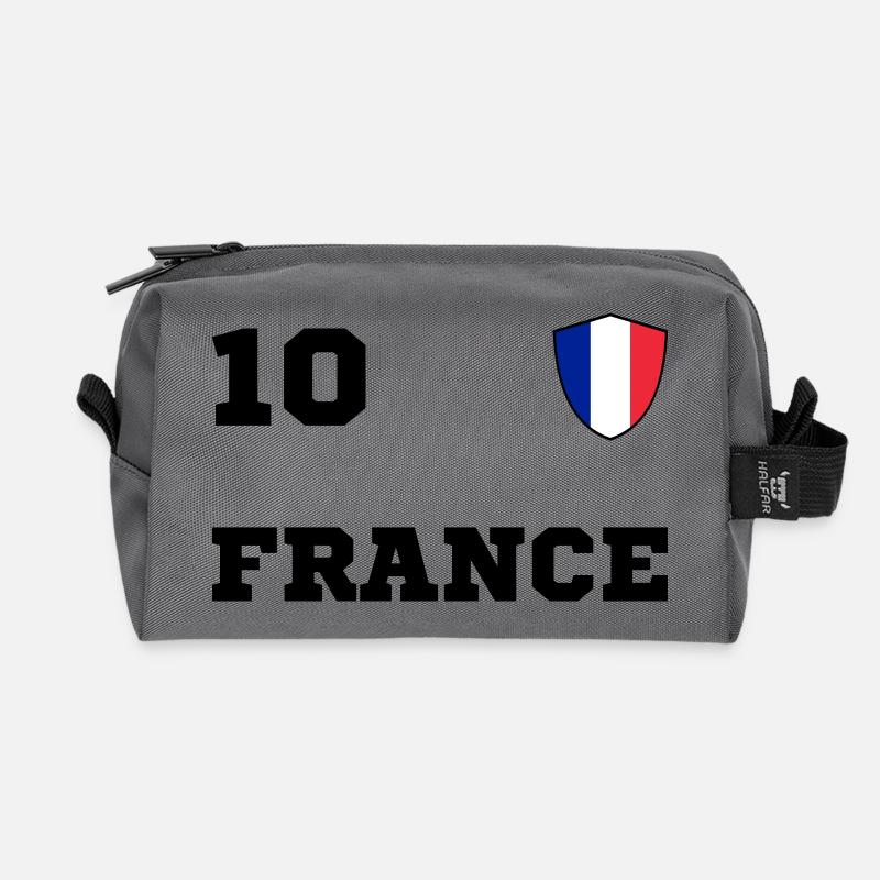 FRANKREICH Team Mannschaft - Recycelte Kulturtasche - Anthrazit