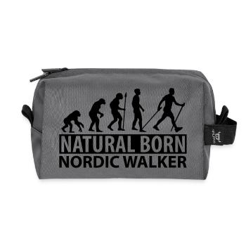 natural_born_nordic_walker__f1 - Recycelte Kulturtasche - Anthrazit - Vorne