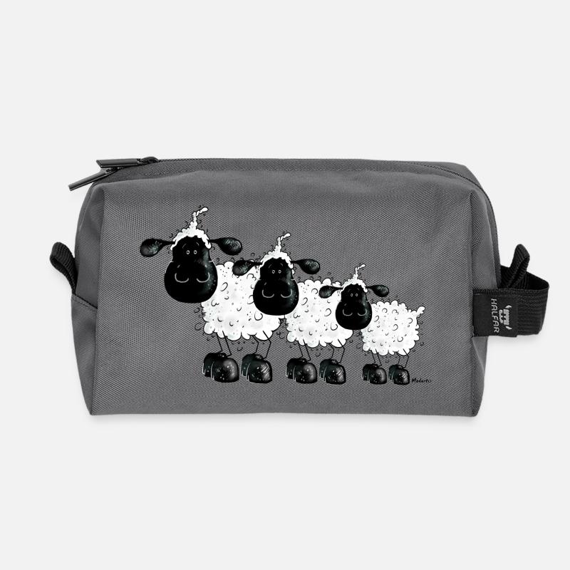 Drei Schäfchen - Schaf - Schafe- Sheep - Recycelte Kulturtasche - Anthrazit