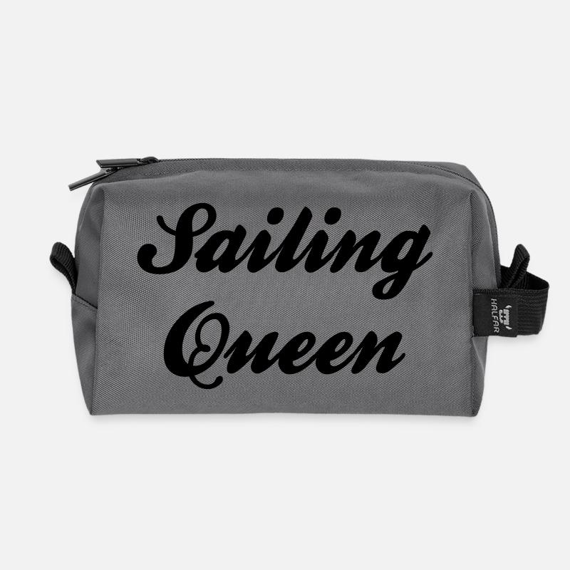 sailing queen - Recycelte Kulturtasche - Anthrazit