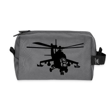 Hubschrauber Mi-24 - Recycelte Kulturtasche - Anthrazit - Vorne