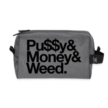 Pussy & Money & Weed - Trousse de toilette en tissu recyclé - anthracite - Devant