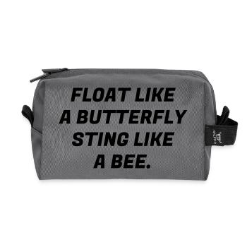 Boxing - Boxer - Boxe - Boxen - Ali - Fighter - Recycled Toiletry Zip Bag - anthracite - Front