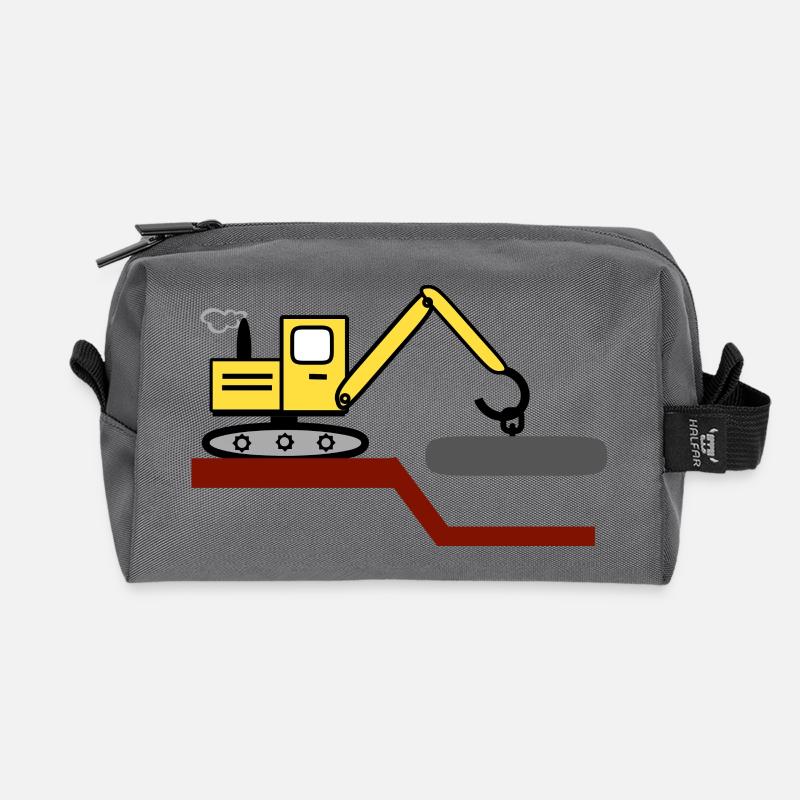 Bagger - Recycelte Kulturtasche - Anthrazit