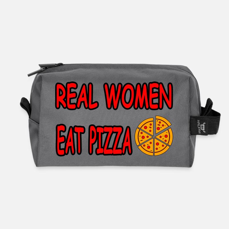 Pizza - Recycelte Kulturtasche - Anthrazit