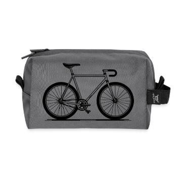Fixie Fahrrad Gravel-Bike minimalistisch - Recycelte Kulturtasche - Anthrazit - Vorne
