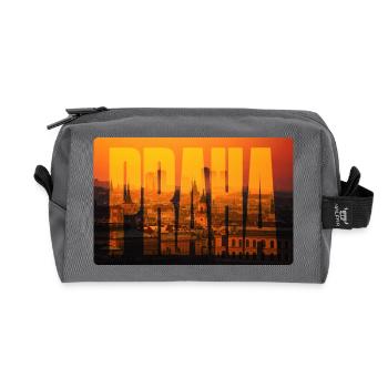 Prager Sonnenuntergang Skyline - Recycelte Kulturtasche - Anthrazit - Vorne