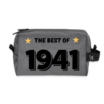 Best of 1941 - Recycled Toiletry Zip Bag - anthracite - Front
