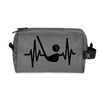 Battement de cœur du golf - Trousse de toilette en tissu recyclé - anthracite - Devant