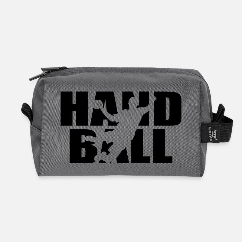 Klassisches Handball Design – Teamgeist & Power - Recycelte Kulturtasche - Anthrazit