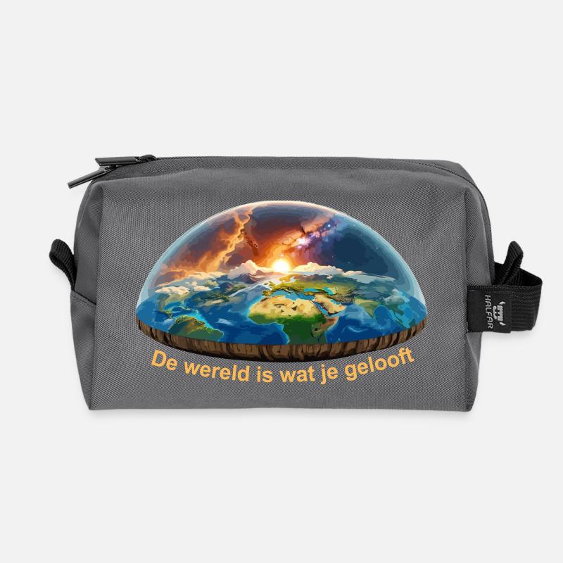 Die Welt ist, was du glaubst - Recycelte Kulturtasche - Anthrazit