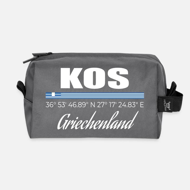 Kos - Recycled Toiletry Zip Bag - anthracite