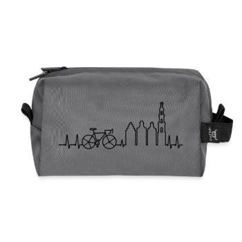 Amsterdam Road Bike Heartbeat - Trousse de toilette en tissu recyclé - anthracite - Devant