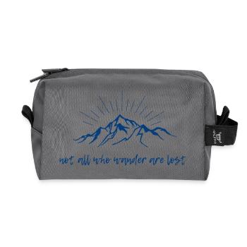 Tous ceux qui errent ne sont pas perdus - Trousse de toilette en tissu recyclé - anthracite - Devant