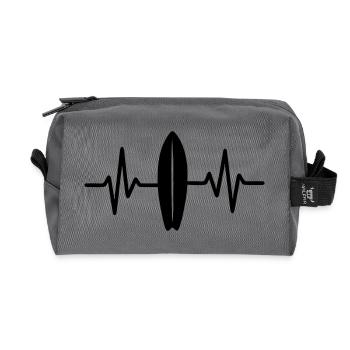 Battement de cœur du surf - Trousse de toilette en tissu recyclé - anthracite - Devant