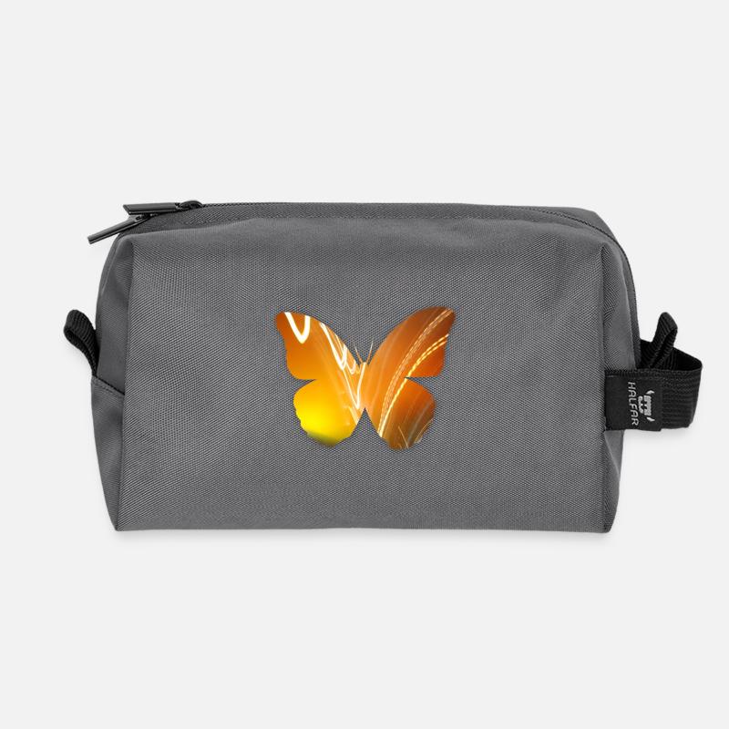 Butterfly - Recycelte Kulturtasche - Anthrazit