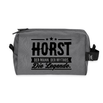 Man Myth Legend Horst - Recycled Toiletry Zip Bag - anthracite - Front