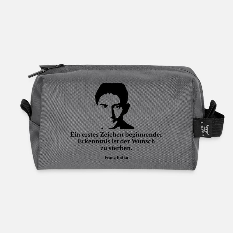 Kafka: Ein erstes Zeichen beginnender Erkenntnis - Recycelte Kulturtasche - Anthrazit