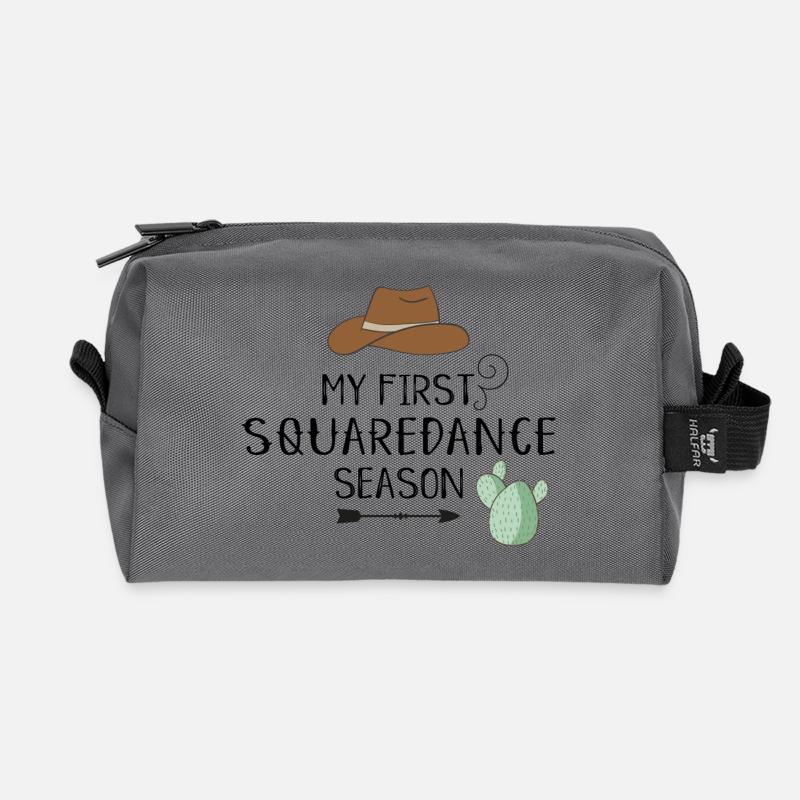 Square Dance - Recycelte Kulturtasche - Anthrazit