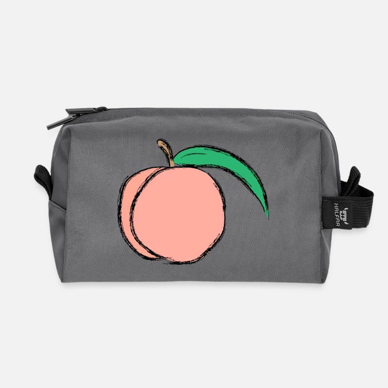 peach pfirsich veggie gemuese fruits17 - Recycelte Kulturtasche - Anthrazit