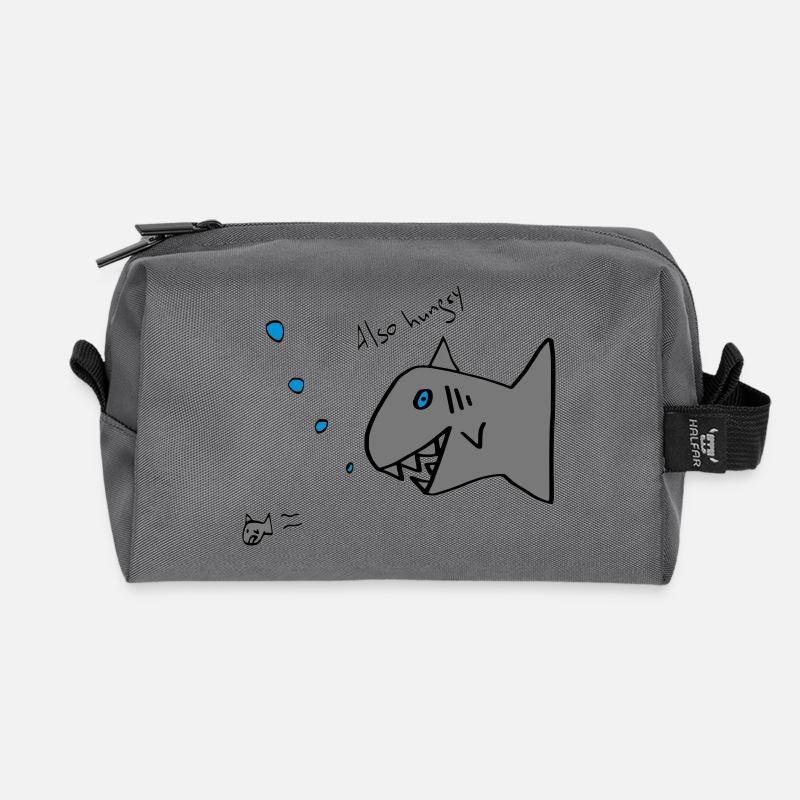 also hungry fish - Recycled Toiletry Zip Bag - anthracite