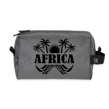 africa - Recycled Toiletry Zip Bag - anthracite - Front