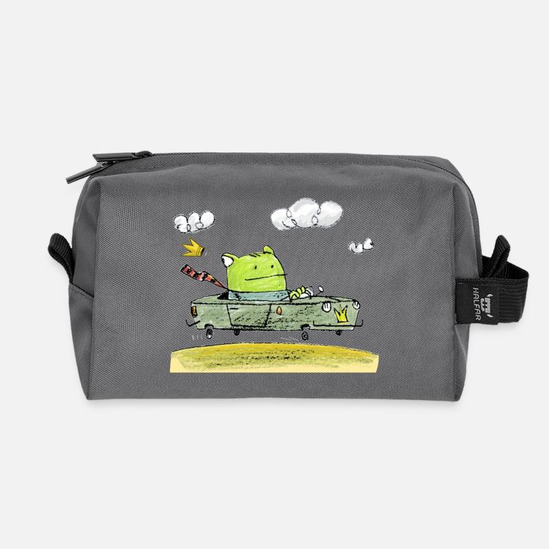Froschkönig Cabrio Fantasie - Recycelte Kulturtasche - Anthrazit