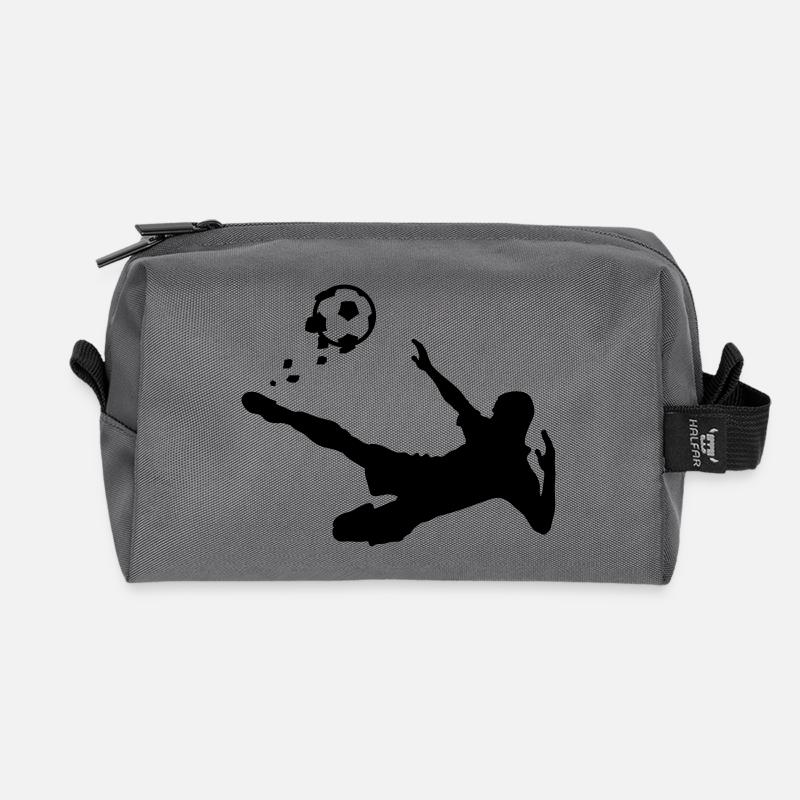Fußball - Recycelte Kulturtasche - Anthrazit