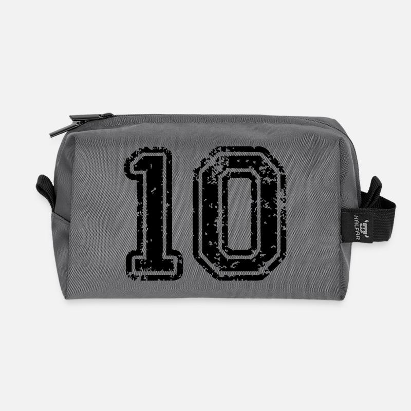 10 - Nummer - Recycelte Kulturtasche - Anthrazit