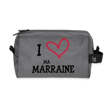 I Love My Godmother - Recycled Toiletry Zip Bag - anthracite - Front