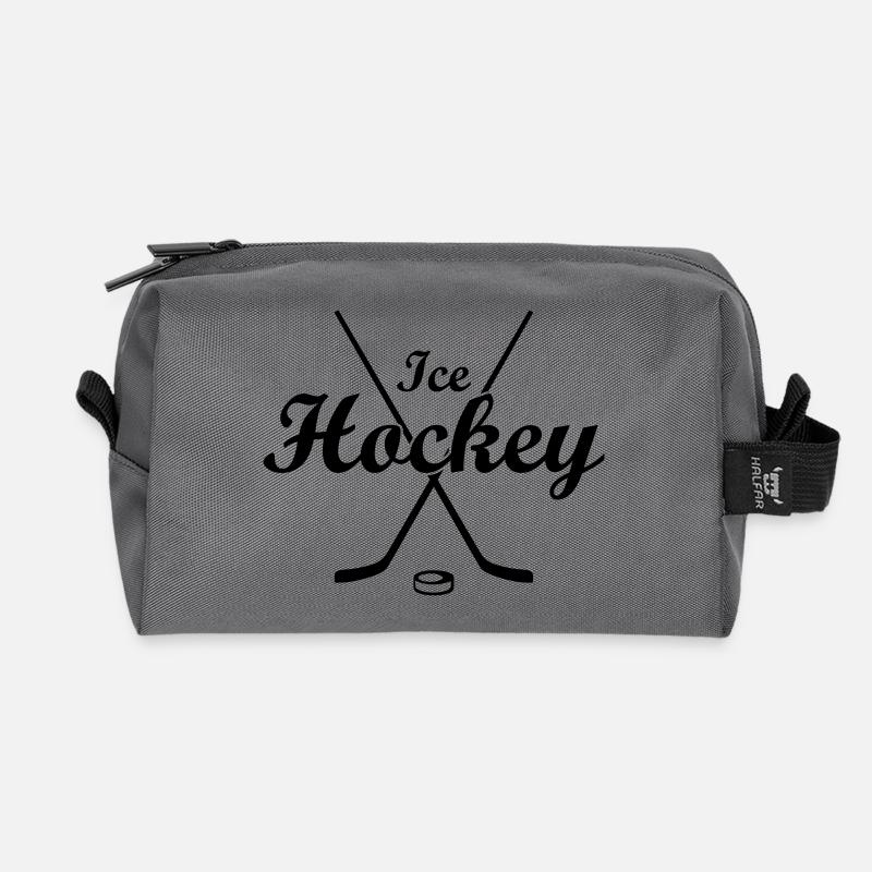 Ice Hockey - Recycelte Kulturtasche - Anthrazit