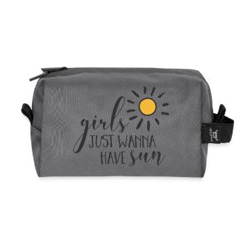 Design Girl Power Soleil Inspirant - Trousse de toilette en tissu recyclé - anthracite - Devant