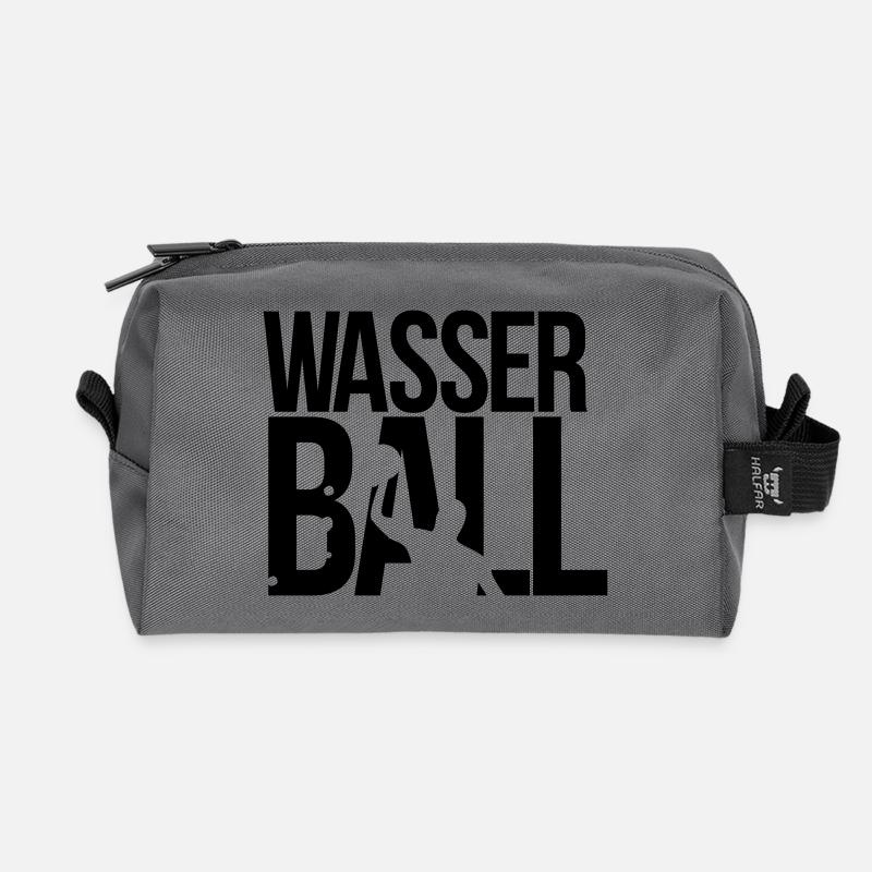 wasserball - Recycelte Kulturtasche - Anthrazit