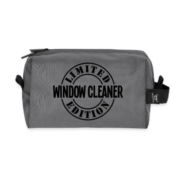 window cleaner limited edition stamp cop - Recycled Toiletry Zip Bag - anthracite - Front
