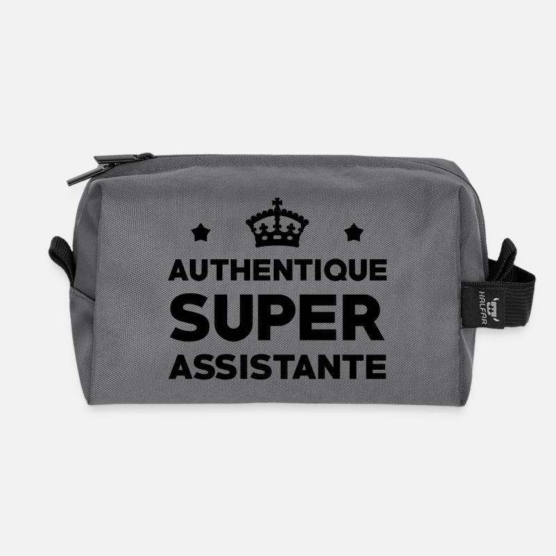 Assistant / Assistante / Adjoint / Secrétaire - Trousse de toilette en tissu recyclé - anthracite