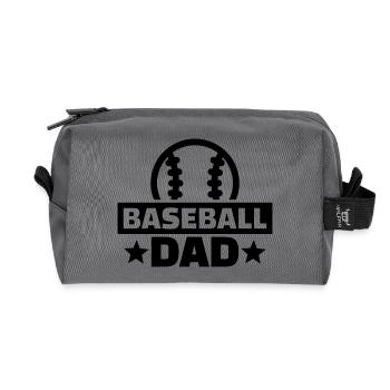 Baseball - Recycelte Kulturtasche - Anthrazit - Vorne