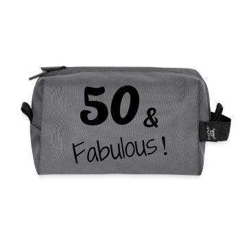 50 - Birthday - Anniversaire - Geburtstag - Humor - Recycled Toiletry Zip Bag - anthracite - Front