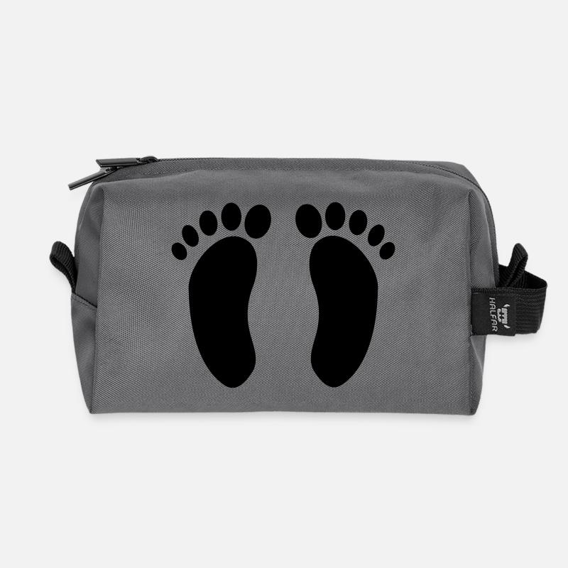 Füße - Recycelte Kulturtasche - Anthrazit