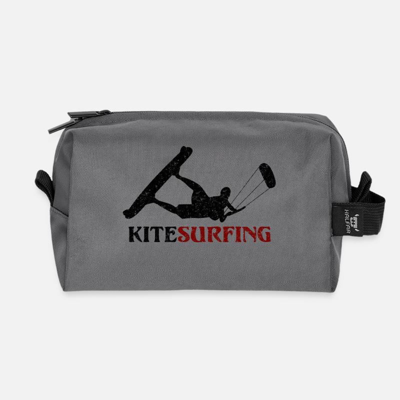 Kitesurfing - Recycelte Kulturtasche - Anthrazit