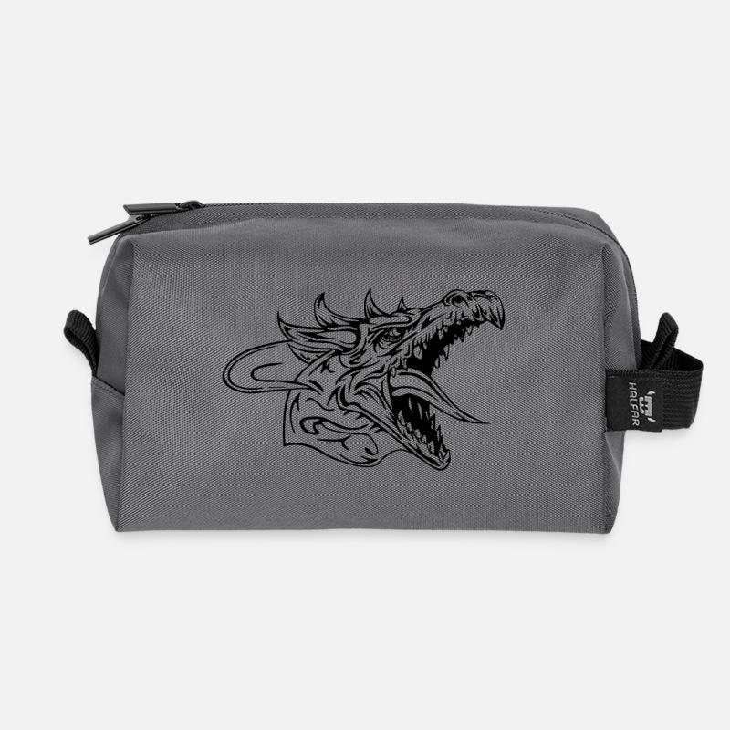 Dragon - Recycled Toiletry Zip Bag - anthracite